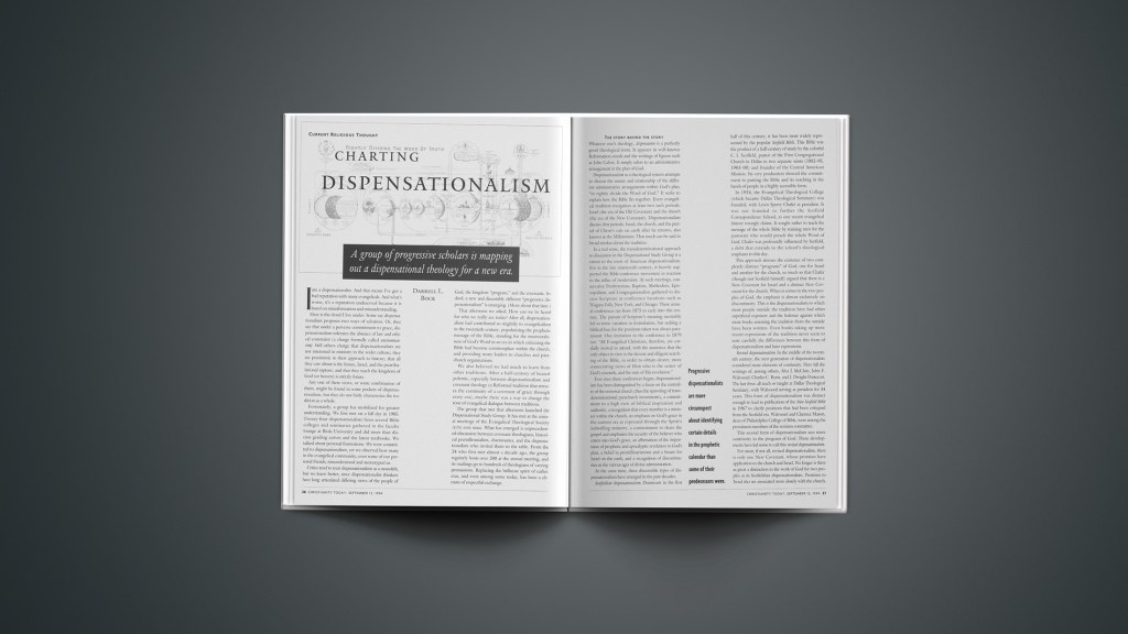 El auge y la propagación del dispensacionalismo.